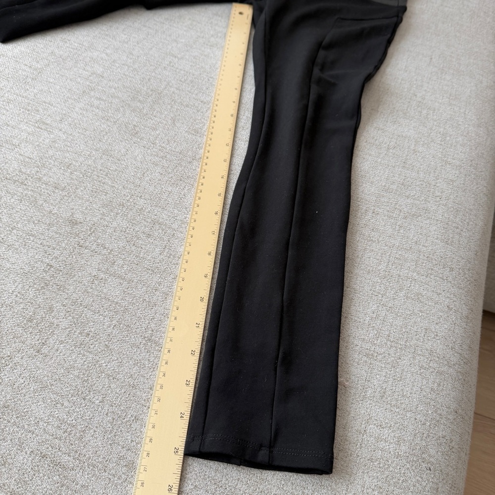 🖤 Bebe Super Curve Black Faux Leather Crossover V-Waistband Leggings - Picture 10 of 15